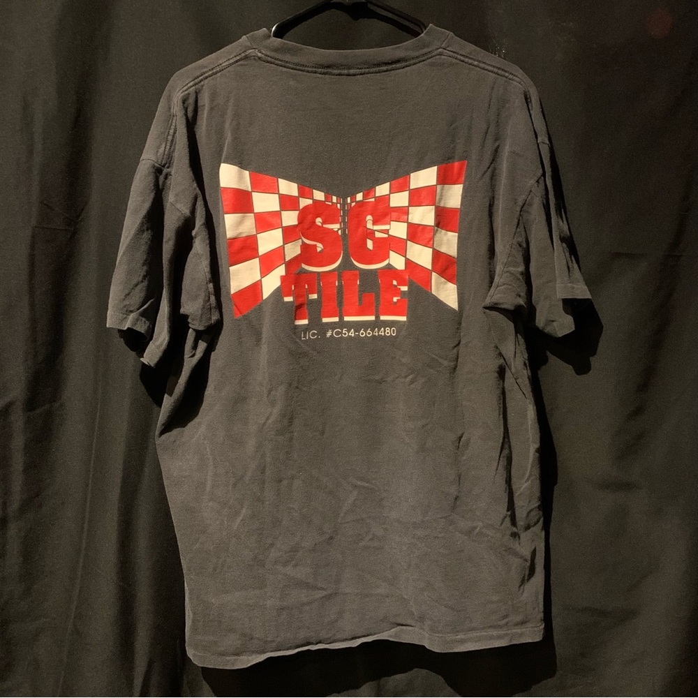Vtg 90's Construction Tile Worker Single Stitched T-Shirt Mens Used Sz XL 23x28